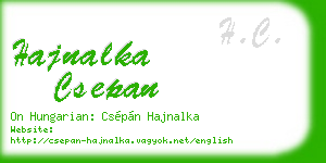 hajnalka csepan business card